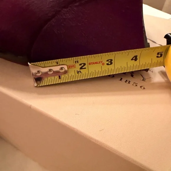 BURBERRY size 39.5 wine heritage texture walsingham 105 wedge ankle boot - Picture 10 of 16